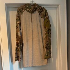 Men's Military-Style Tactical Field Shirt in Multicam and Tan